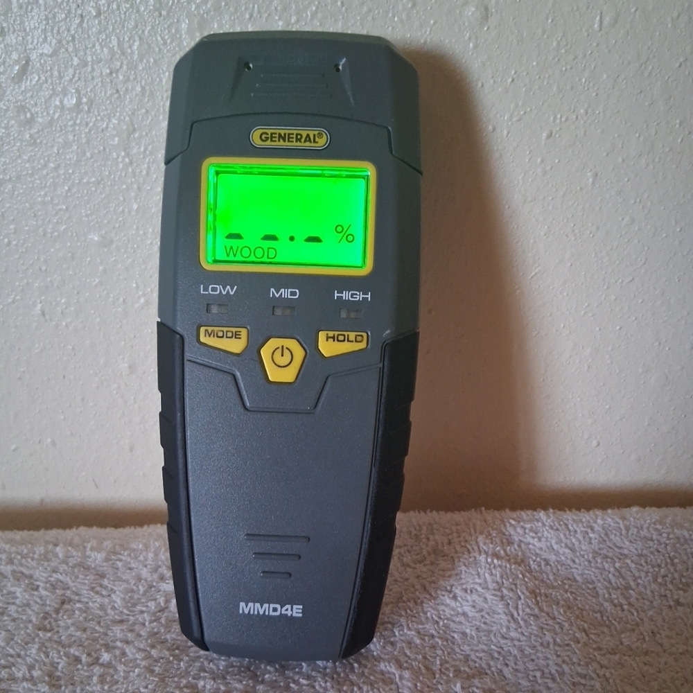 General Tools MMD4E Digital Moisture Meter Water Leak Detector Pin Type LCD Used